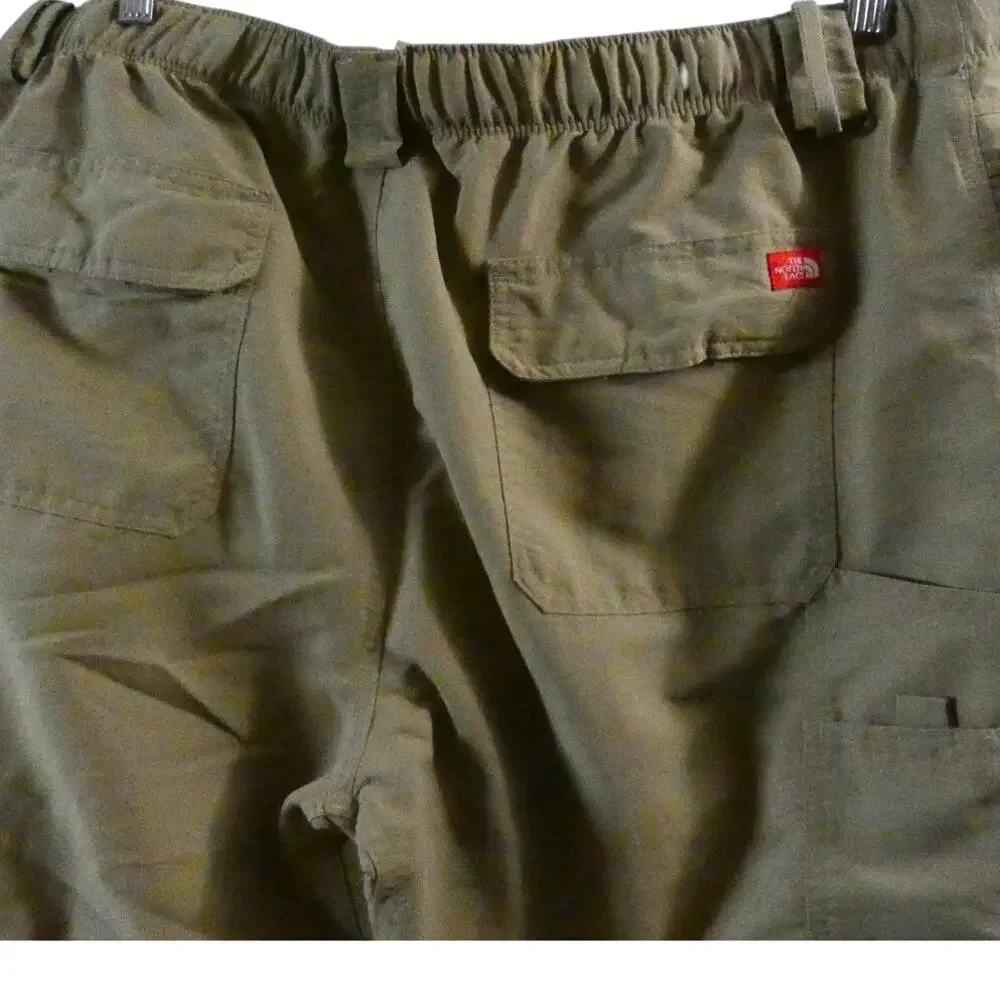 The North Face Men's XL Short Court Nylon Beige Convertible Pants Hiking Camping